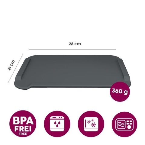 Antypoślizgowa duża deska z pomocnikiem praca jedną ręką (czerwień rubinu)