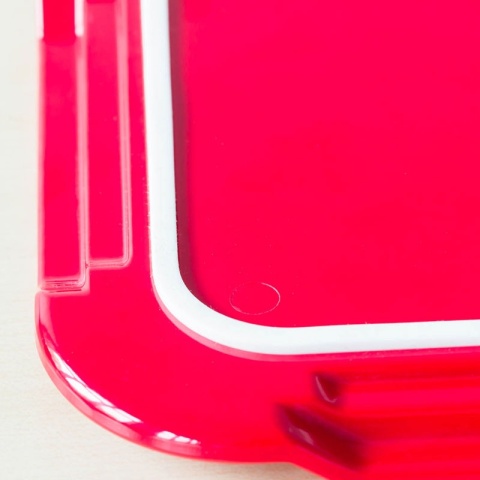 Antypoślizgowa mała deska z pomocnikiem praca jedną ręką (czerwień rubinu)