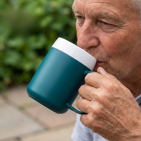 Kubek termiczny (podwójna ścianka) + dedykowany ustnik (głęboki szafir)
