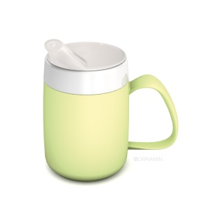 Kubek termiczny (podwójna ścianka) + dedykowany ustnik (limonkowy świetlik)