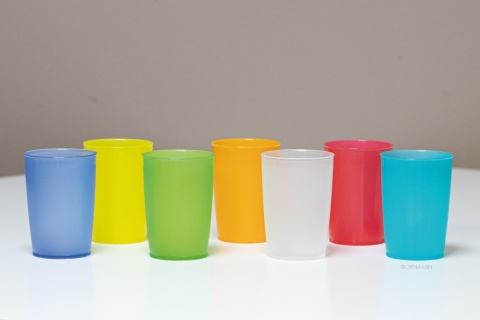 Lekki kubek z ukrytą miarką + dedykowany ustnik (rubinowy kryształ)