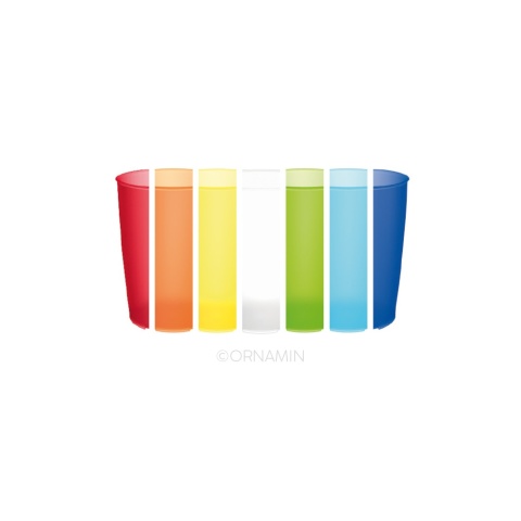 Lekki kubek z ukrytą miarką + dedykowany ustnik (pomarańczowy kryształ)