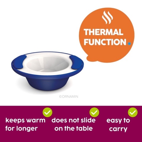 Miska utrzymujący ciepło z podwójnym dnem (butelkow zieleń)