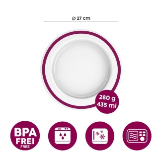 Talerz astystujący z ukośnym dnem Ø27 cm (aksamitna purpura)