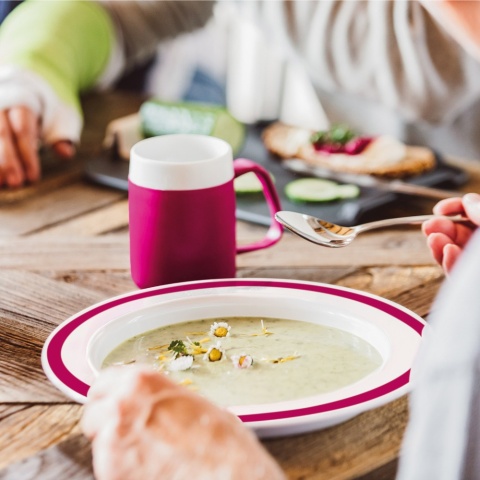 Talerz astystujący z ukośnym dnem Ø27 cm (aksamitna purpura)