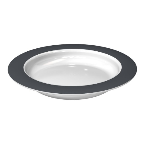 Talerz astystujący z ukośnym dnem Ø20 cm (grafitowy antracyt)
