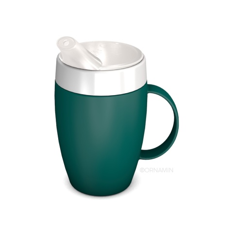 Termiczny kubek z wewnętrznym stożkiem + dedykowany ustnik (butelkow zieleń)