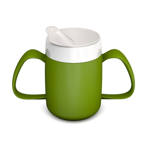 Kubek termiczny z dwoma uchwytami + dedykowany ustnik (soczysta zieleń)