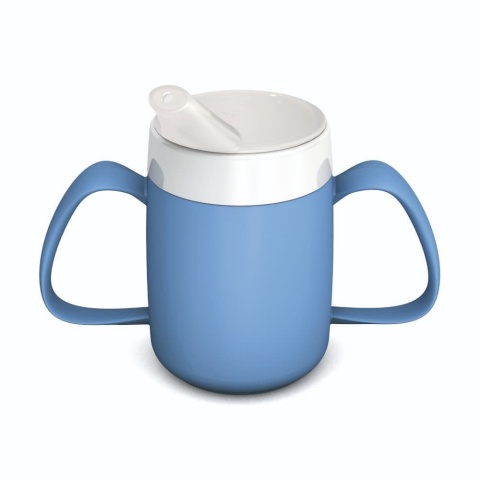 Kubek termiczny z dwoma uchwytami + dedykowany ustnik (błękit lazuru)