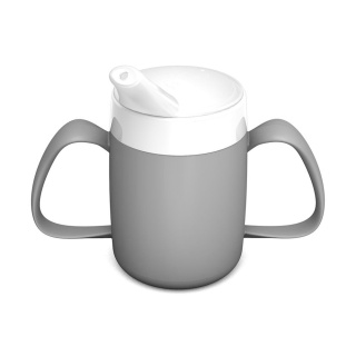 Kubek termiczny z dwoma uchwytami + dedykowany ustnik (platynowy szary)