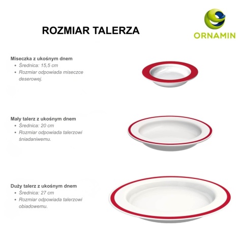 Talerz astystujący z ukośnym dnem Ø20 cm (klasyczna biel)